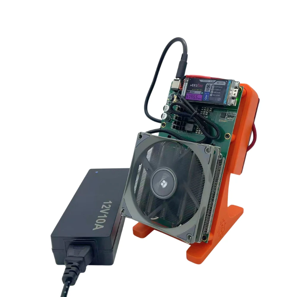 NerdQaxe ++ 4.8T-5TH/S 80 وات مع PSU 2 Fans BTC Solo Miner 4xBM1370 ASIC رقاقة مفتوحة المصدر Bitcoin Crypto Miner جهاز تعدين صامت #3