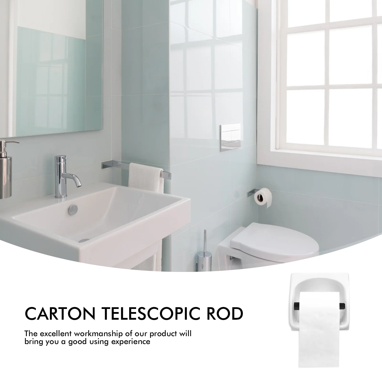 

6 Pcs Roll Box Accessories Bathroom Supplies Plastic Paper Holder Roller Simple Tissue Rod Home Retractable Toilet