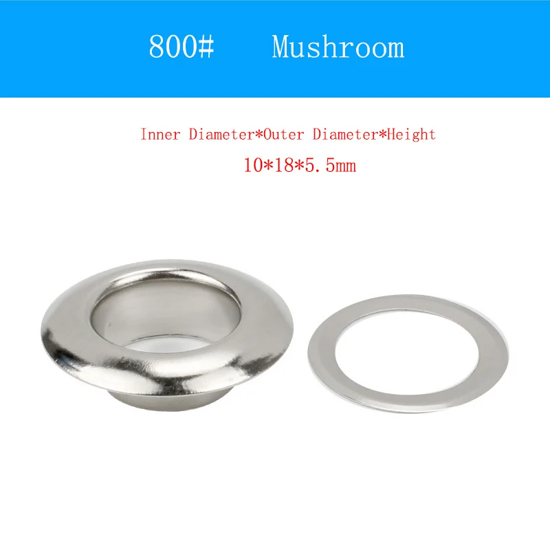 200sets/pack Silver Brass Eyelets with Grommet for DIY Scrapbooking Cap Leathercraft Shoes Belt Bag Tag Clothes Accessories