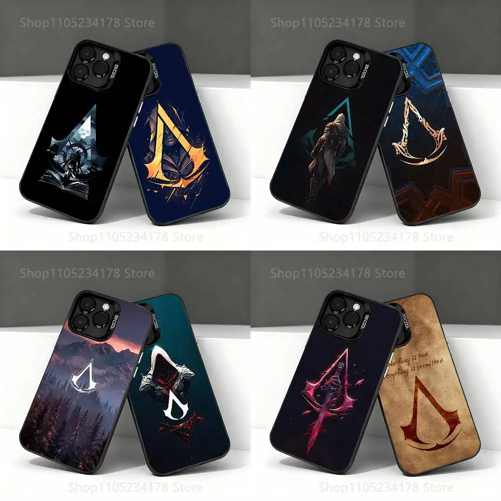 

A-Assassins Game logo Phone Case For iPhone 17,16,15,14,13,12,11,Pro,Max,Plus,E,Air,Mini Black Tpu IMD Cover