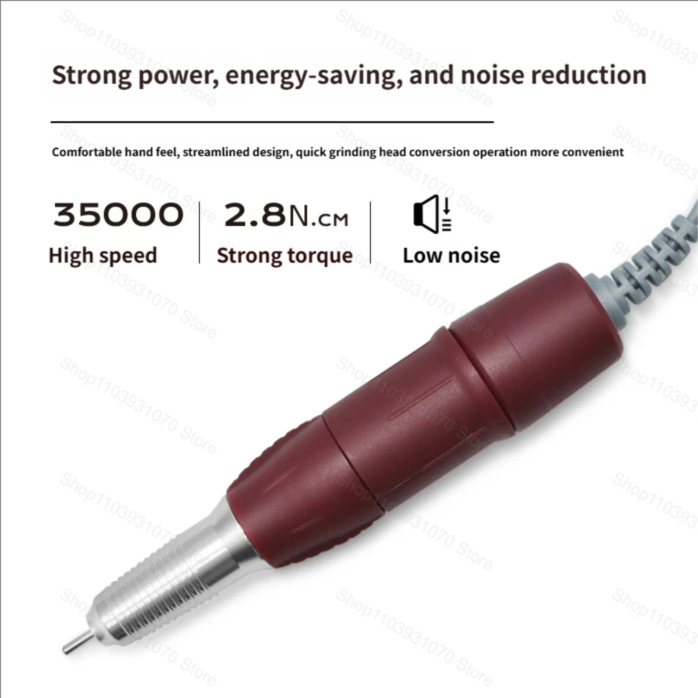 Elektryczna frezarka do paznokci 35000 obr./min, mocna, sterownik 207B, 65W, narzędzie do manicure, pedicure, zdobienia paznokci, końcówka, pilnik do paznokci, sprzęt.