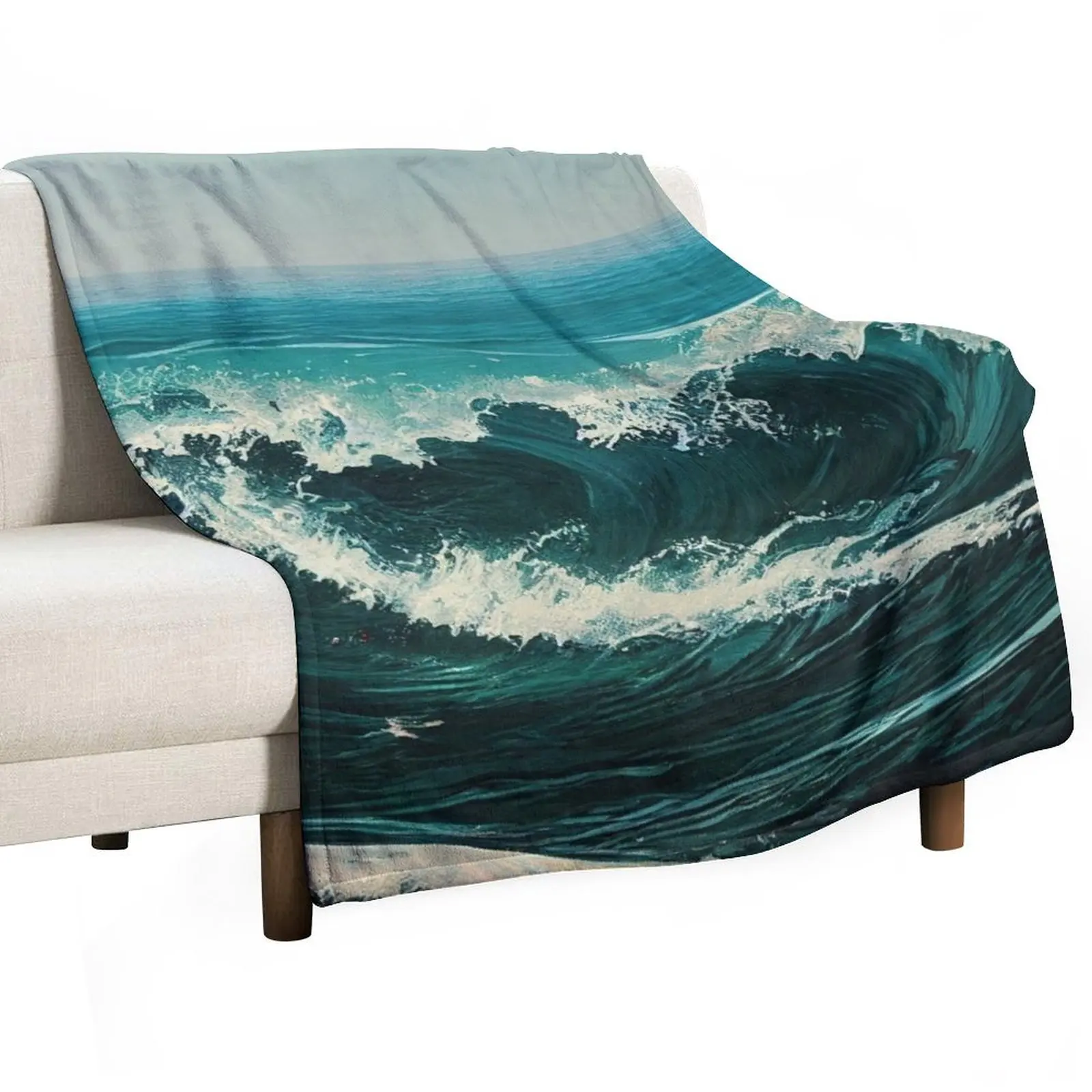 

Ocean Wave, Big Rip Curl Throw Blanket Cute Plaid for winter Moving warm for winter Blankets