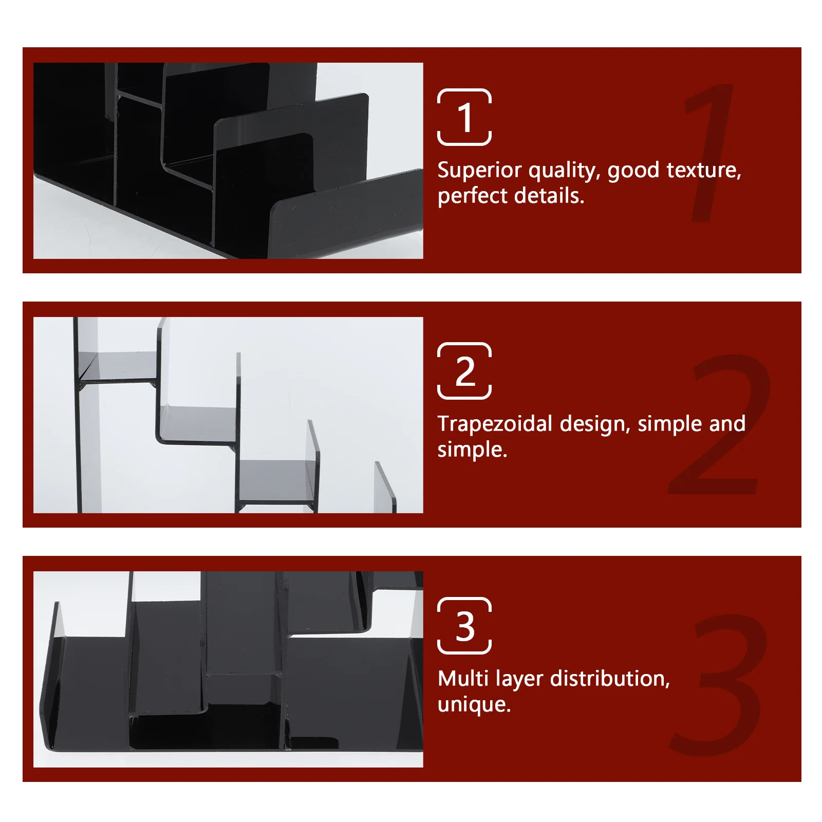 

Multi-Layer Acrylic Wallet Display Rack Thickened Transparent Wallet Storage Holder Desktop Shop Display Stand