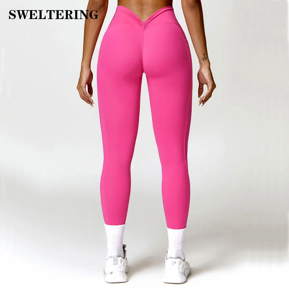 Yoga Pants Sport Leggings Women High Waist Push Up Woman Scrunch Butt Tights Quick Drying Fitness Workout Leggings Gym Clothing