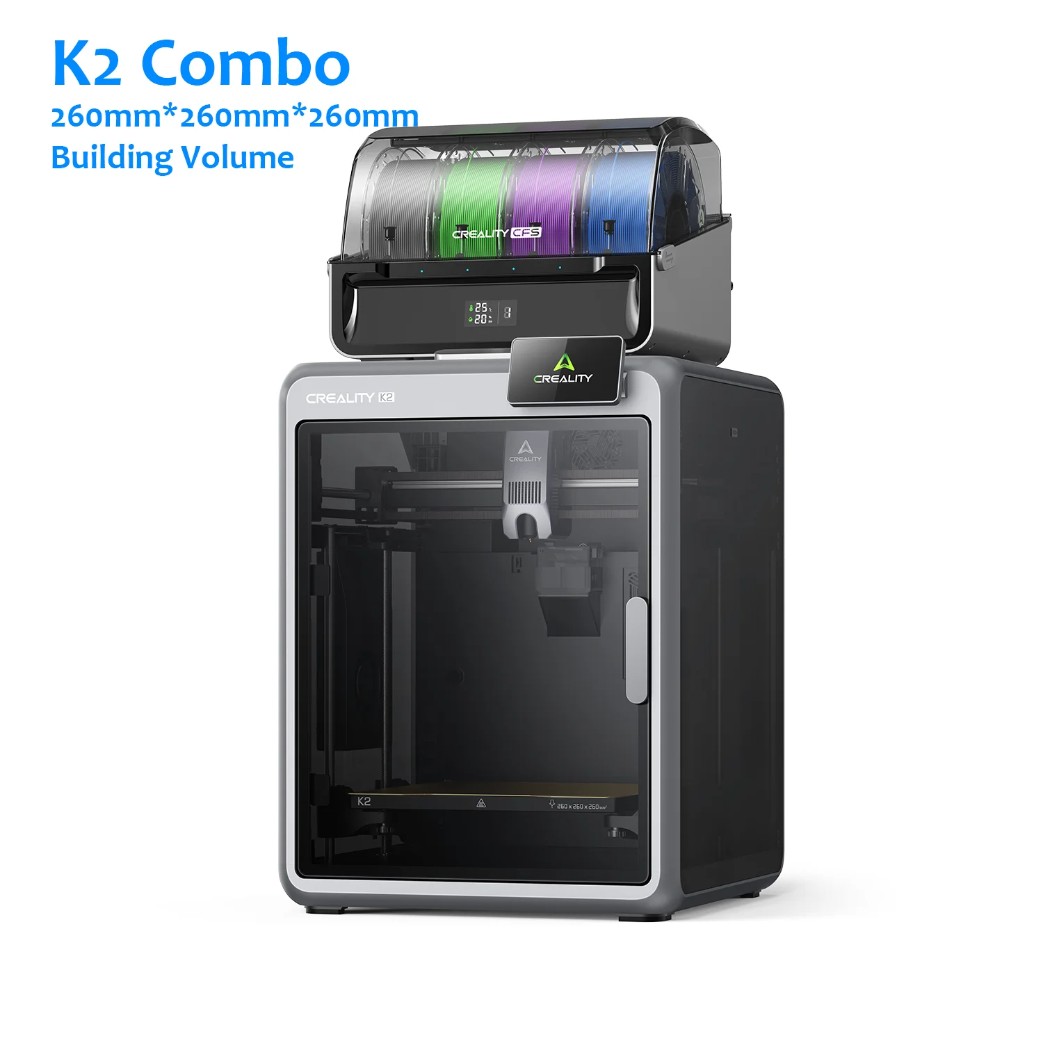 3D-принтер Creality K2 Combo, серия K2, с закрытым корпусом, быстрая печать 600 мм/с, CFS, многоцветный, K2 Plus Combo, K2 Pro Combo