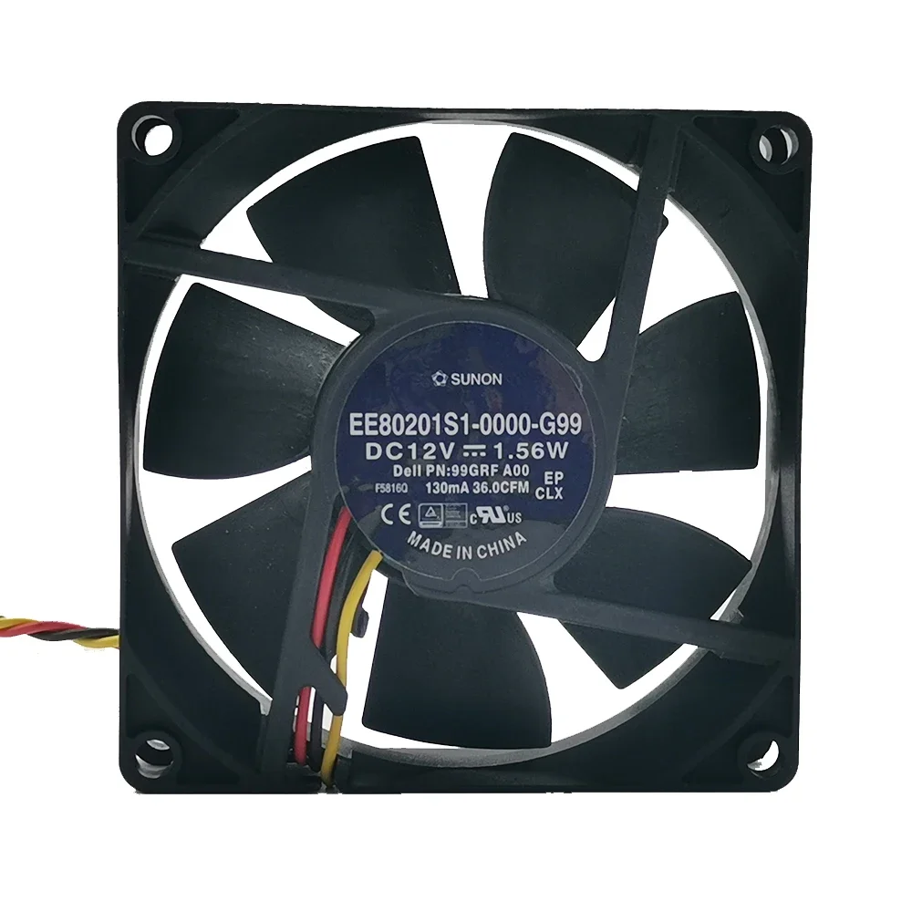 

For Sunon EE80201S1-0000-G99 XMN4N A00 DC 12V 0.6A 80x80x20mm Server Cooling Fan 3-Wire EE80201S1