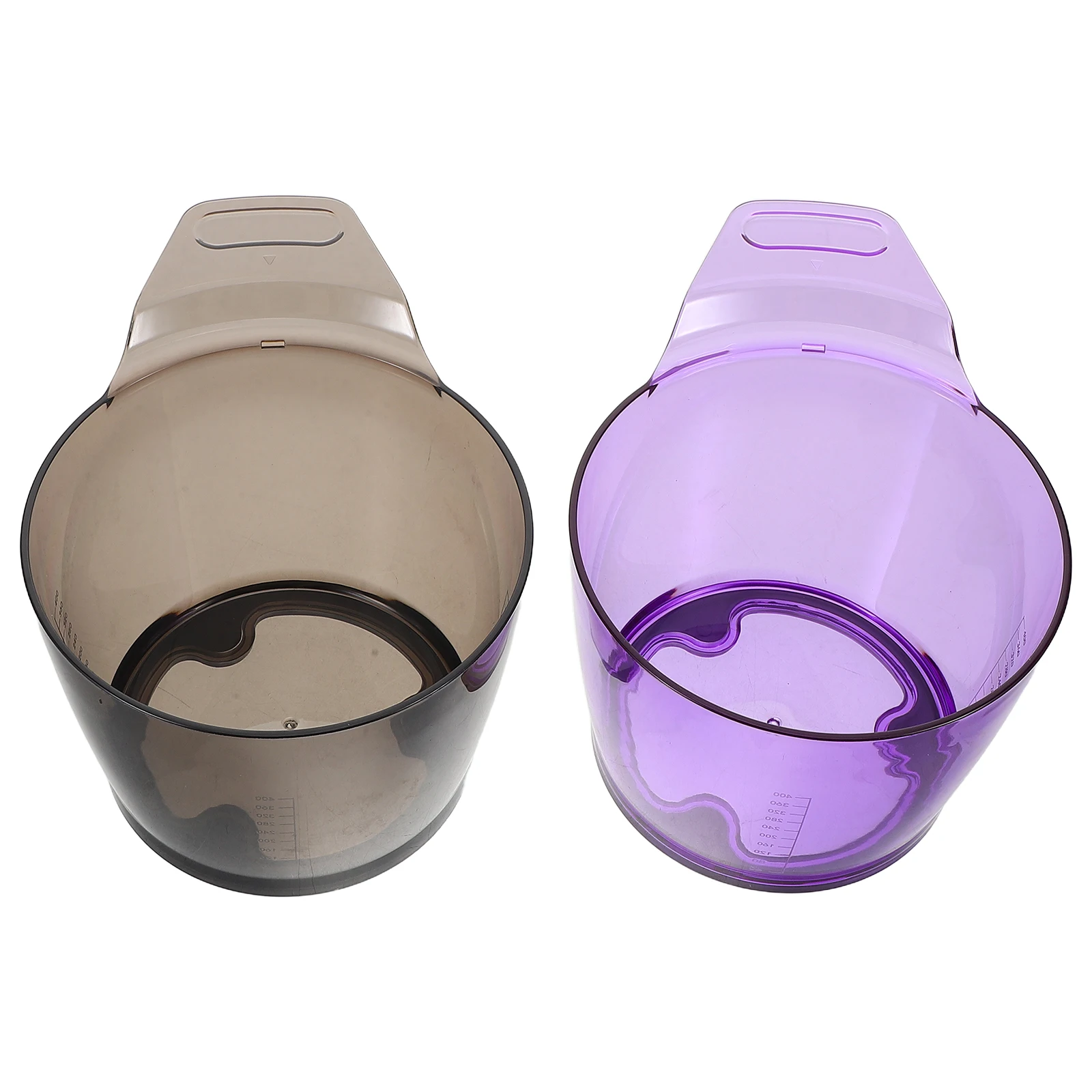 

2 Pcs Hair Dye Color Trays for Salon Plastic Bowls Coloring Products Mixing Cup Measuring with Handle Tint