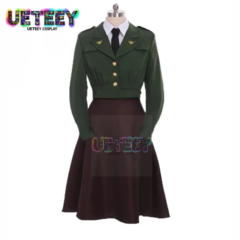 UETEEY  Agent Peggy Carter Cosplay Costume Uniform Agent Carter Suit Custom Made