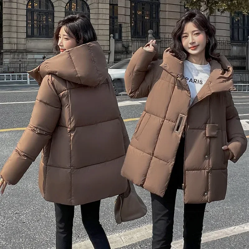 PinkyIsBlack 2024 New Autumn Women Winter Jacket Clothes Snow Wear Hooded Coat Parkas Warm Cotton Padded Jacket Female Outwear