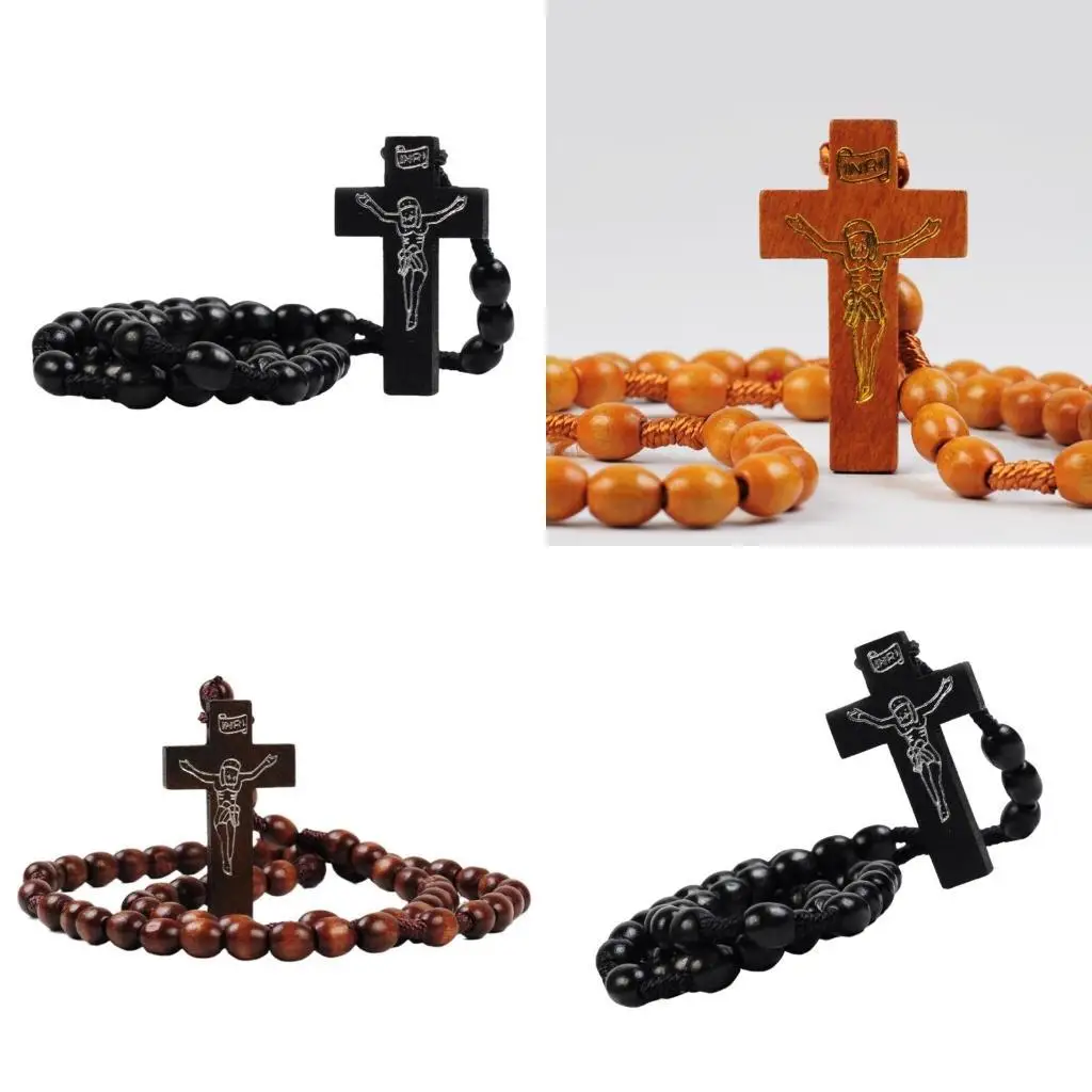 

A52E Fine Polished Sturdy Rosary Necklace Great for Church and Home Use