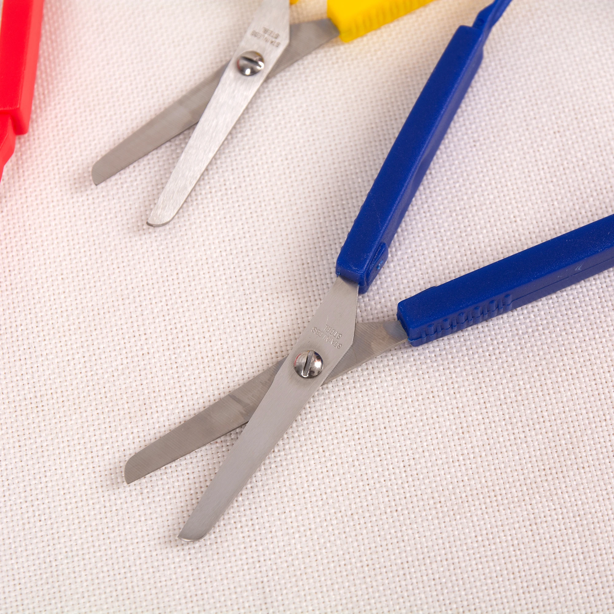 Mini Stainless Steel Loop Scissors DIY Art Craft Cutting Tool Multipurpose Colorful Grip Sharp Blade Shears Craft Supplies