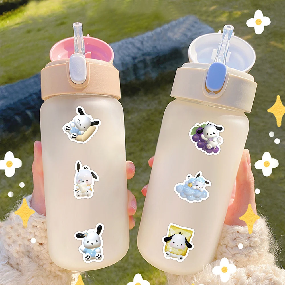 10/30/63pcs 3D Pochacco Sanrio Stickers Aesthetic Decals DIY Luggage Stationery Laptop Waterproof Cute Kids Cartoon Sticker Toys