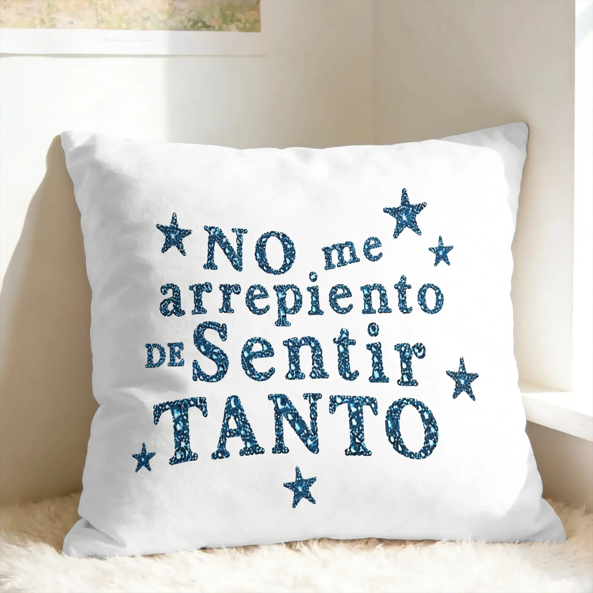 No Me Arrepiento De Sentir Tanto Karols G Pillow Case  Design Pillow Cover Morden Pillowcases For Living Room Bed Chair