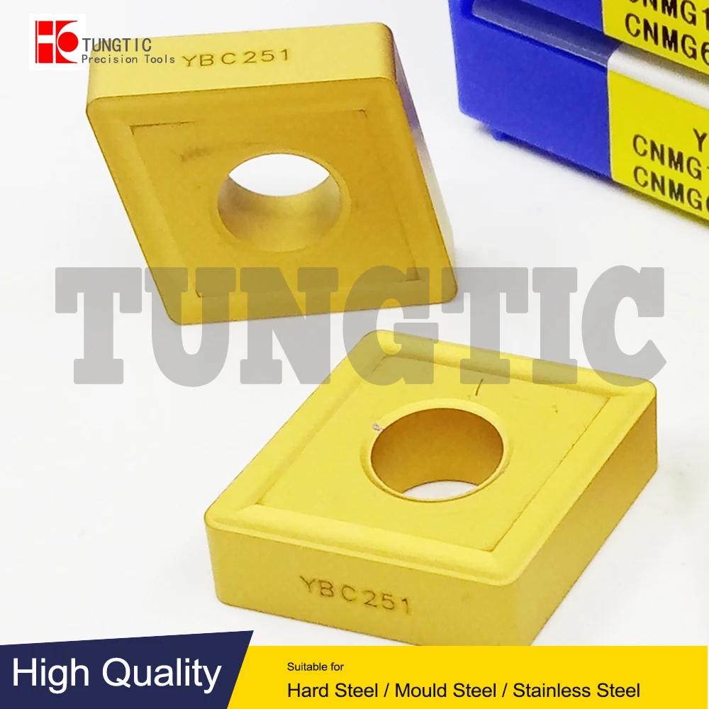 CNMG190612 YBC251 CNMG643 Carbide Turning Inserts Lathe Turning Cutting Tool Double Sided Negative-Medium Machining