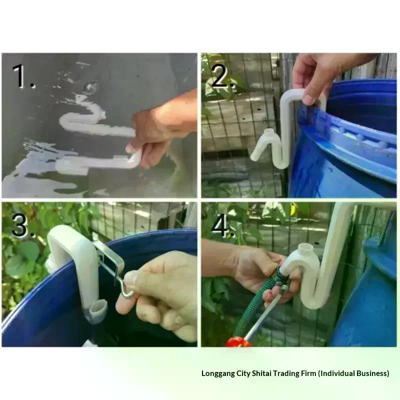 

Self Priming Siphon Hose No-Drill Overflow Pipe Auto Drain And Fill Rainwater Transfer Overflow Pipe Tools Garden Hose Hook