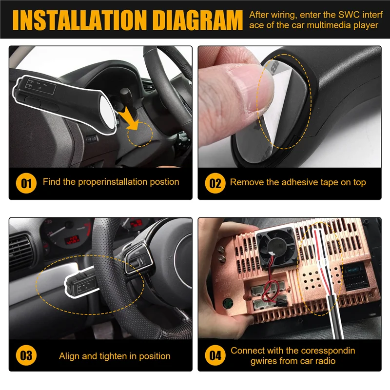 

Car Steering Wheel Button Remote Control Lights Car Navigation Dvd / 2 Din Android Bluetooth Wireless Universal Remote Control