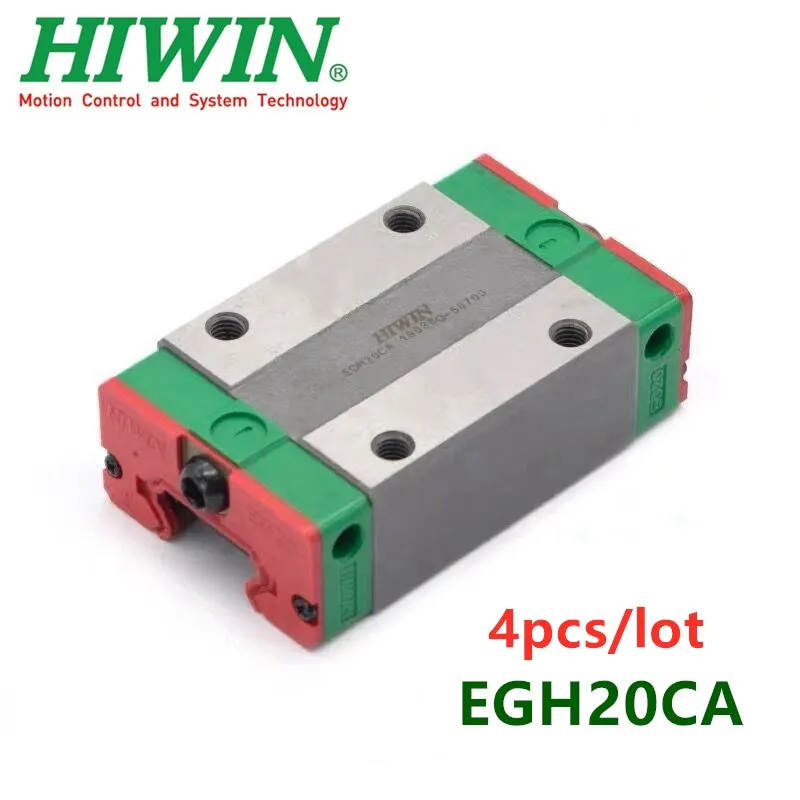 4pcs original HIWIN EGH20CA Linear guide block carriage bearing slider EGH20 for EGR20 linear rail CNC router parts