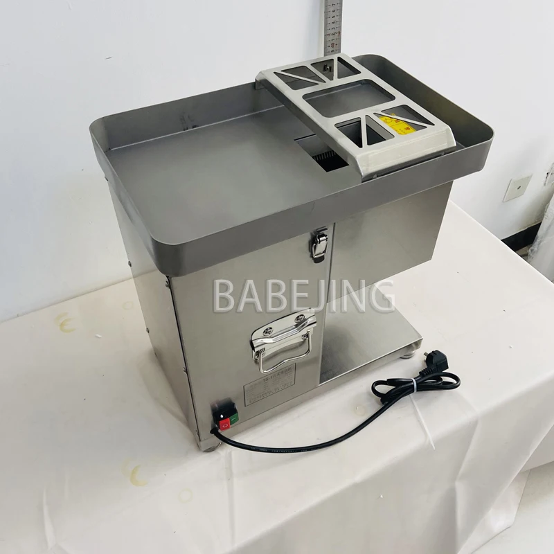 Cortador de carne eléctrico, cortador automático comercial de verduras y ternera de acero inoxidable, electrodomésticos