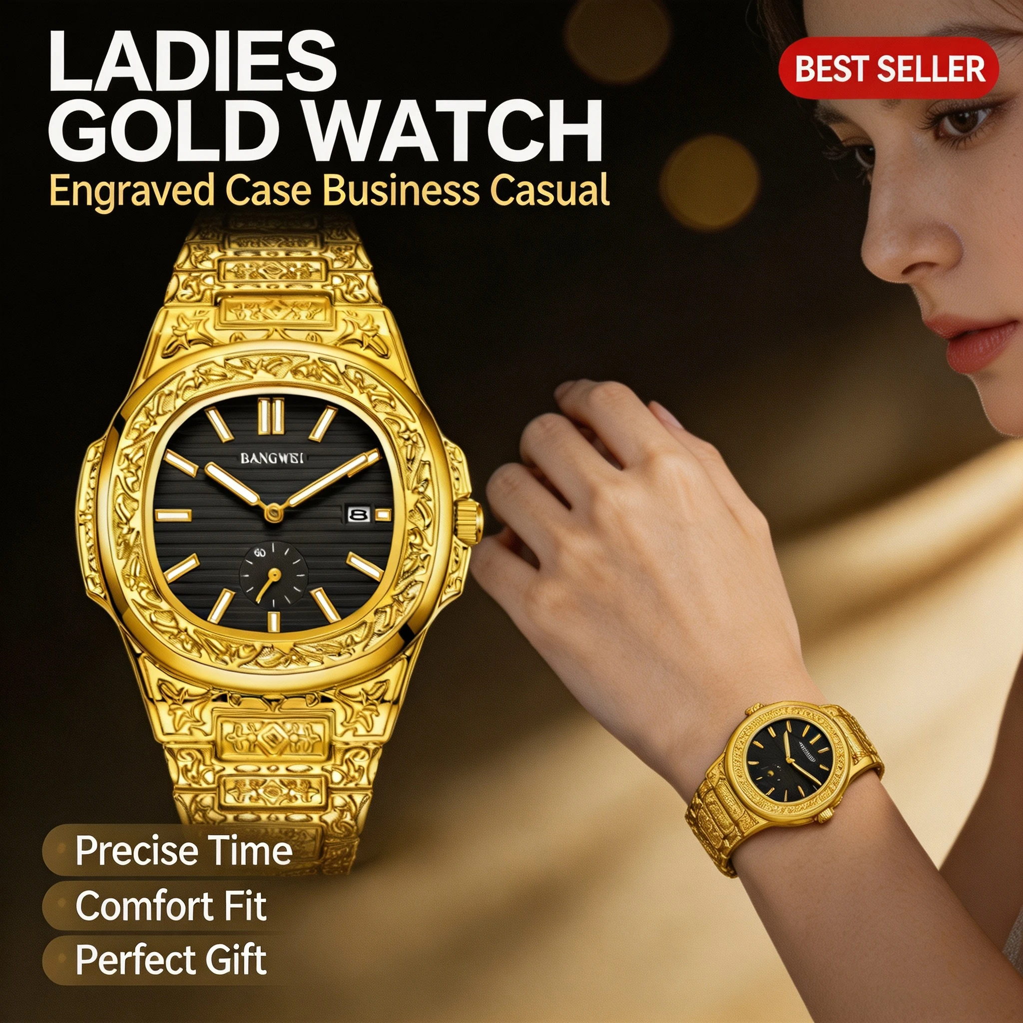 Luxury Watch And Jewelry Brand - Bangwei Dameshorloges Quartz Diamant Luxe Horloge