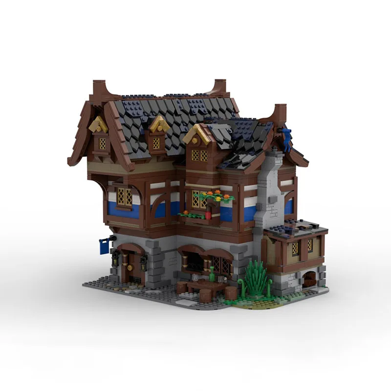 2326pcs Moc Medieval Tavern&Inn Modular Castle Model Building Blocks DIY Creative Retro Assembly Bricks Toys Kids Christmas Gift