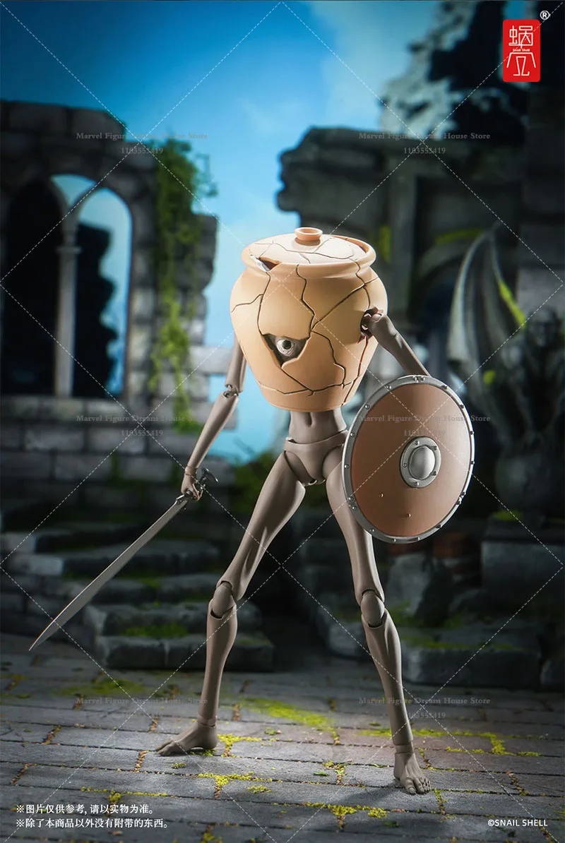 1/12 Scale Whimsical Fantasy Clay Pot Monster 6-inch Full Set Action Figure Soldier Snail Shell RPG-09 Height About 17.5CM