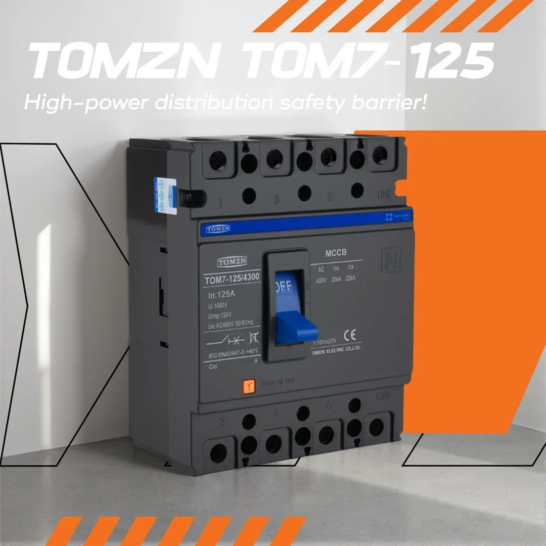 

TOMZN Night Light 4P MCCB, AC400V 50/60Hz 100-250A (100/125/150/160/200/250A) Three-Phase Four-Wire Moulded Case Circuit Breaker