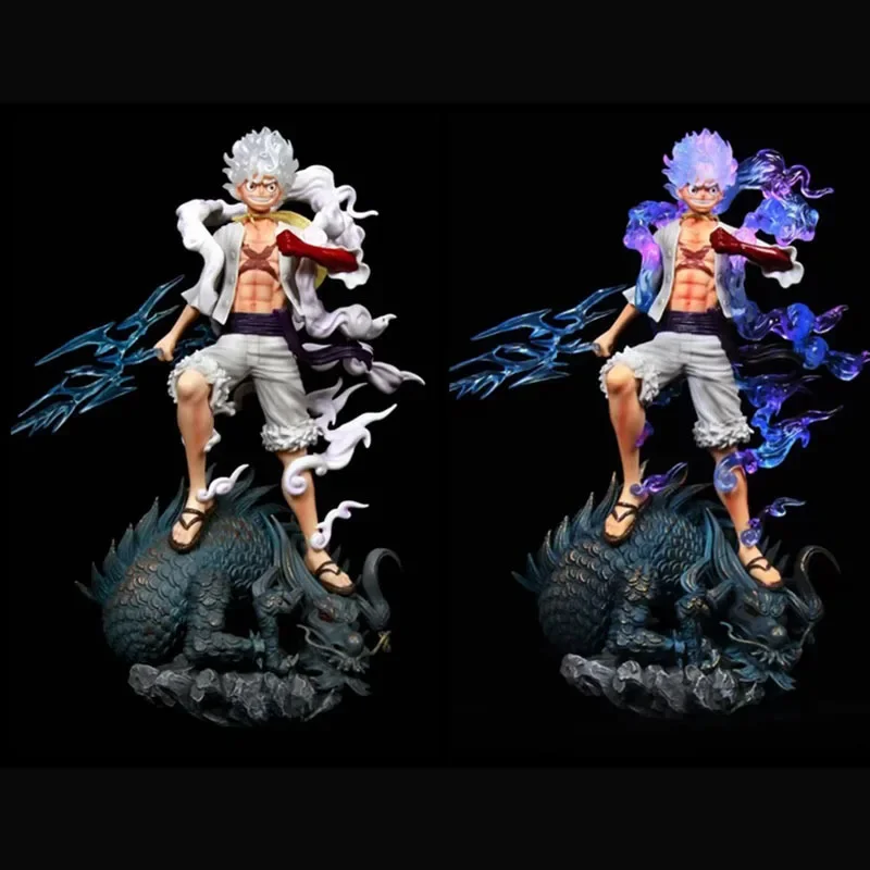 

33cm One Piece Luffy Gear 5 Action Figure Sun God Nika Anime Figures Pvc Statue Figurine Model Doll Collection Ornement Toy Gif