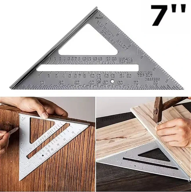 Professional Aluminum Alloy For Building Framing Tools Gauges Measuring Ruler Measuring Tool Angle Protractor Triangle Ruler