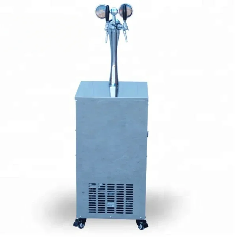 

Stainless steel beer cooler for traditional beer tower with flowing, ice bank cooling system double cooling coil.