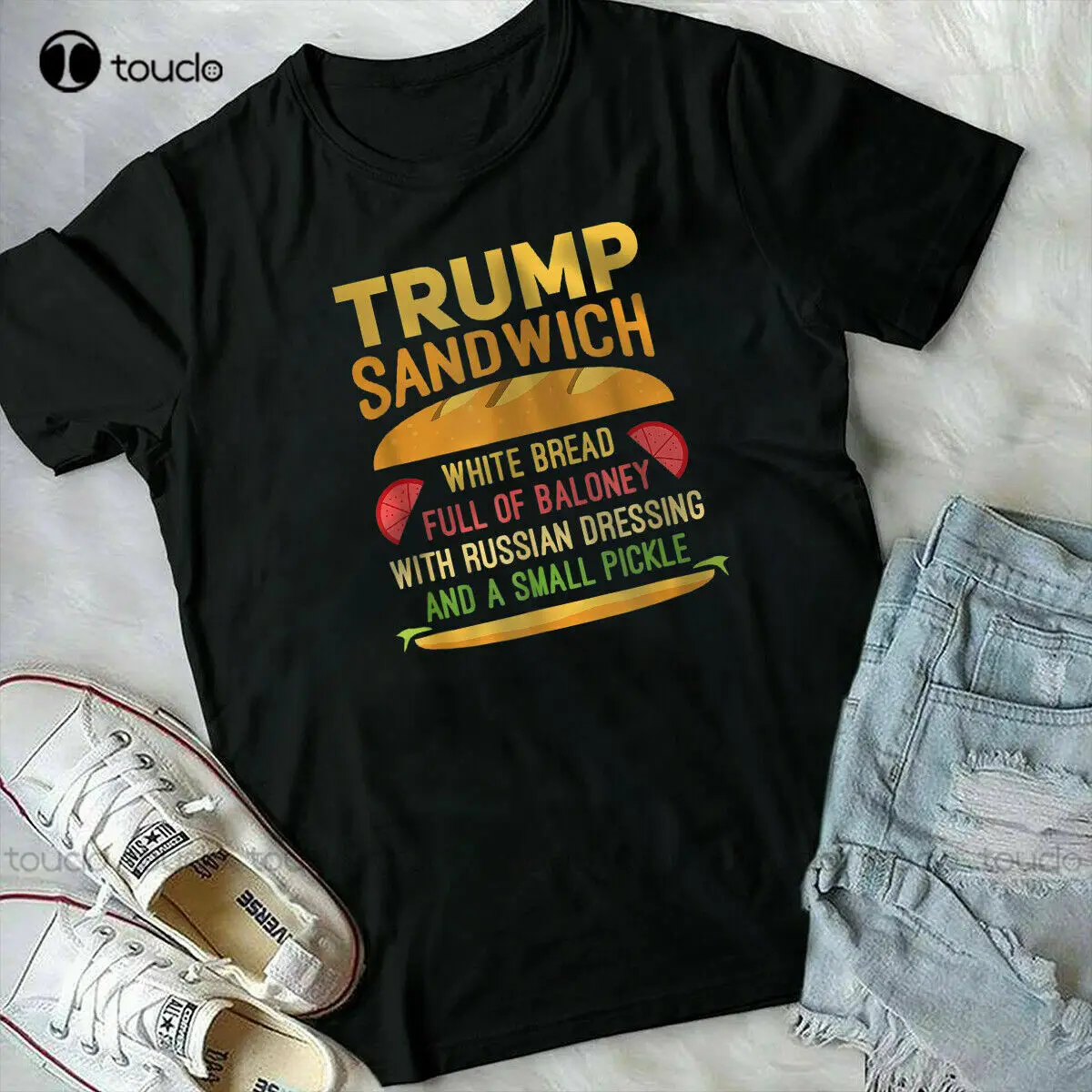 Trump Sandwich Anti Trump T-Shirt White T Shirts For Men Custom Aldult Teen Unisex Digital Printing Tee Shirt Fashion Funny New