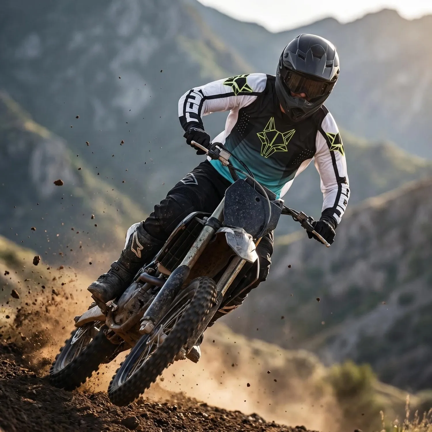 Meistverkauftes Herren-Motocross-Trikot Schnelltrocknend Atmungsaktiv Langarm Locker Sitzend Moto MX Offroad Dirt Bike Rennshirt – Detail 6
