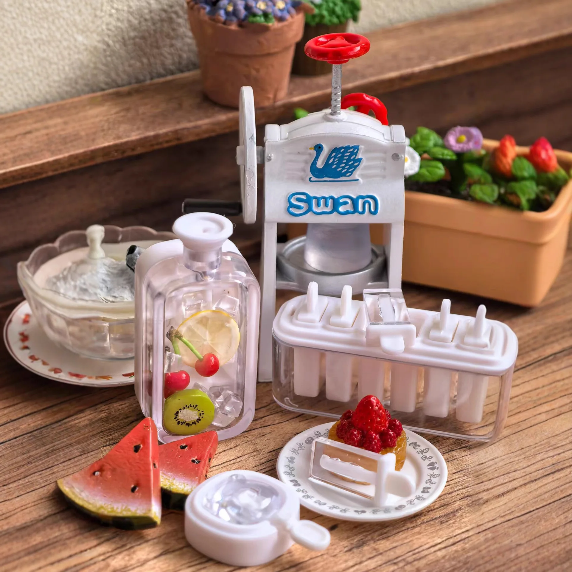 1 Set Mini Simuleren Het Maken Van Een Beer Ijslolly Schimmel 1/6 Poppenhuis Miniatuur Koelkast Voedsel Spelen Decor Pop Accessoires speelgoed