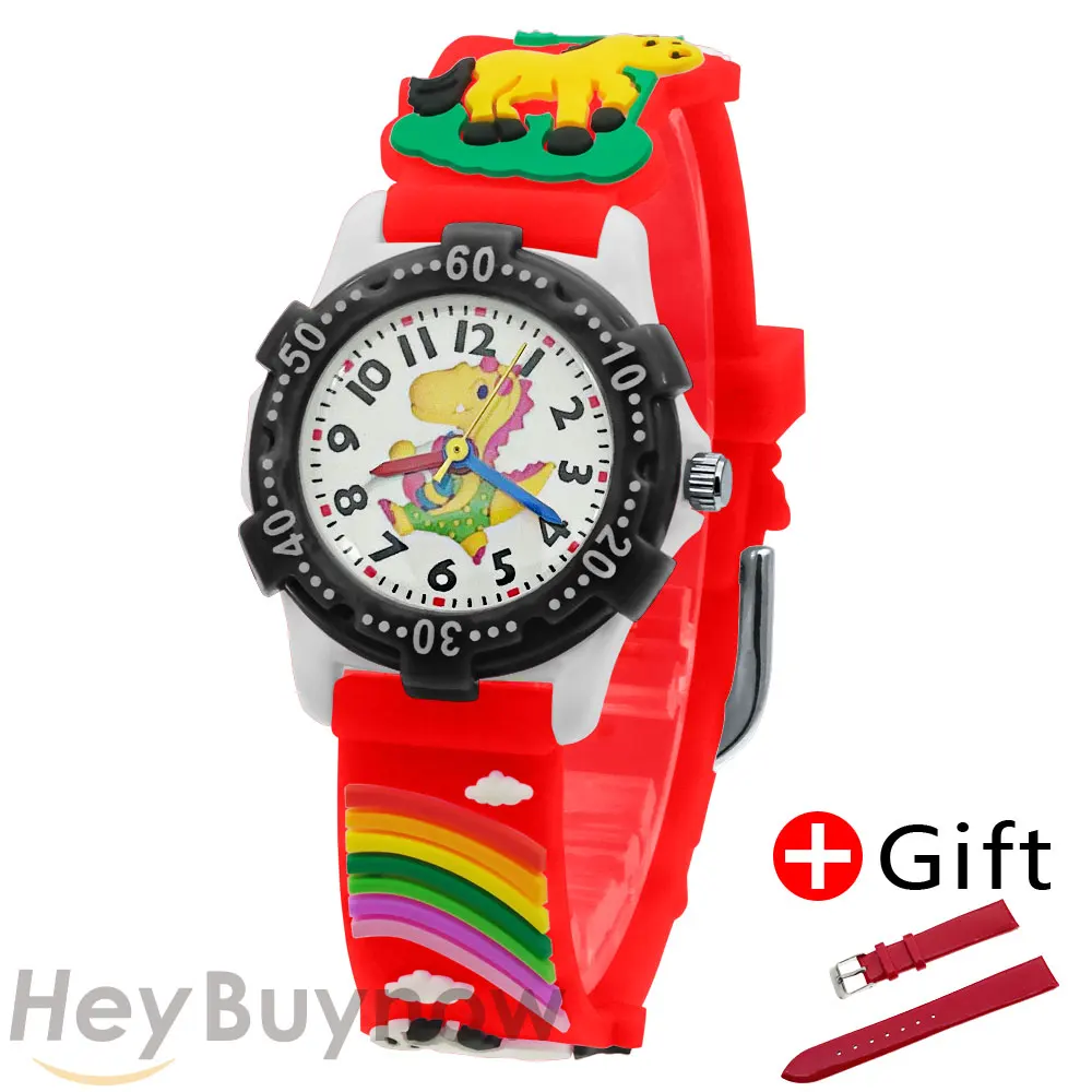 Брендовые Детские часы с 3D мультяшным рисунком пони, кварцевые часы, повседневные часы для мальчиков и девочек, часы, подарок на день рождения