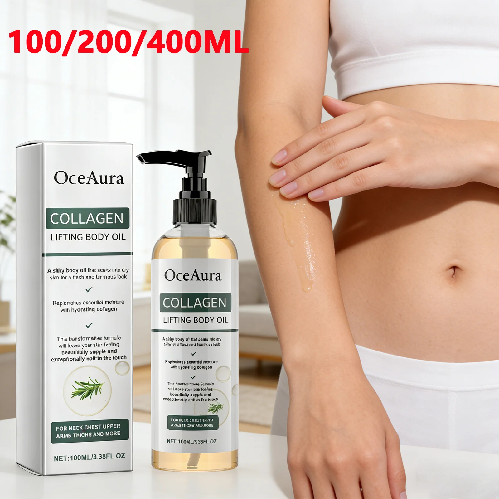 

Коллагеновое масло для тела, увлажняющее, для массажа всего тела, для рук, живота и ног, увлажняющее, нежирное, для ухода за сухой кожей, 100 мл