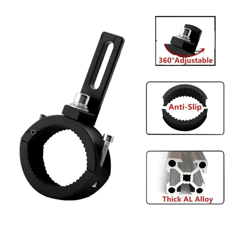 

652F Weather Resistant Aluminum Alloy Adjustable Motorcycle Light Holder Stand For Outdoor Exploration Safe Nighttime Travel