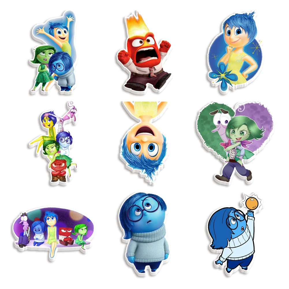 Popular Series 10Pcs/lots Disney Inside Out Flat Planar Resin for Charms DIY Bow Craft Supplies Phone Decorations