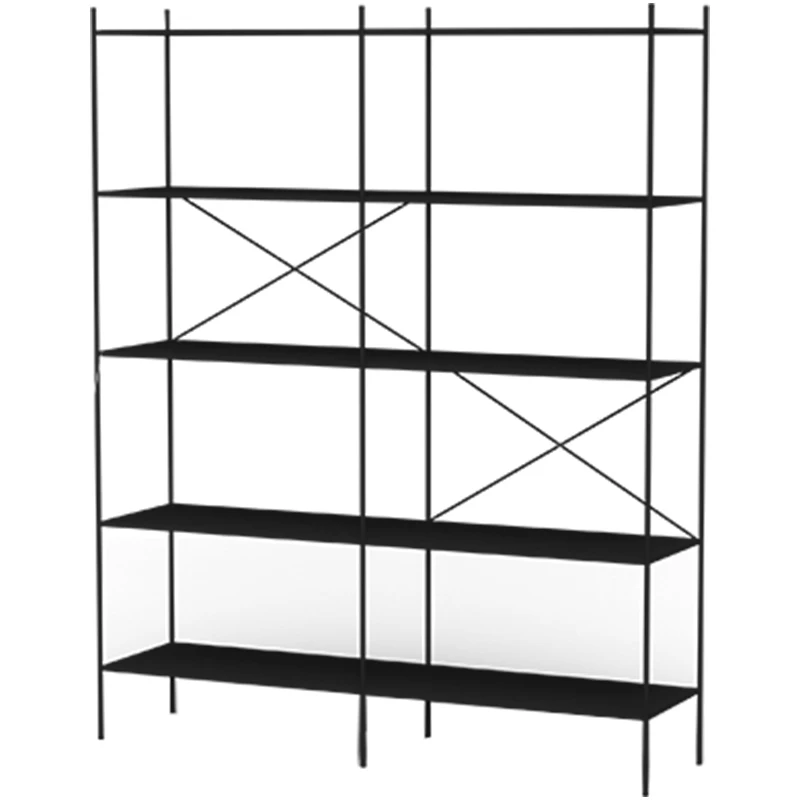 Nordic TV wall wrought iron shelves modern floor-to-ceiling living room baffle decorative shelves ins wind personalized creative