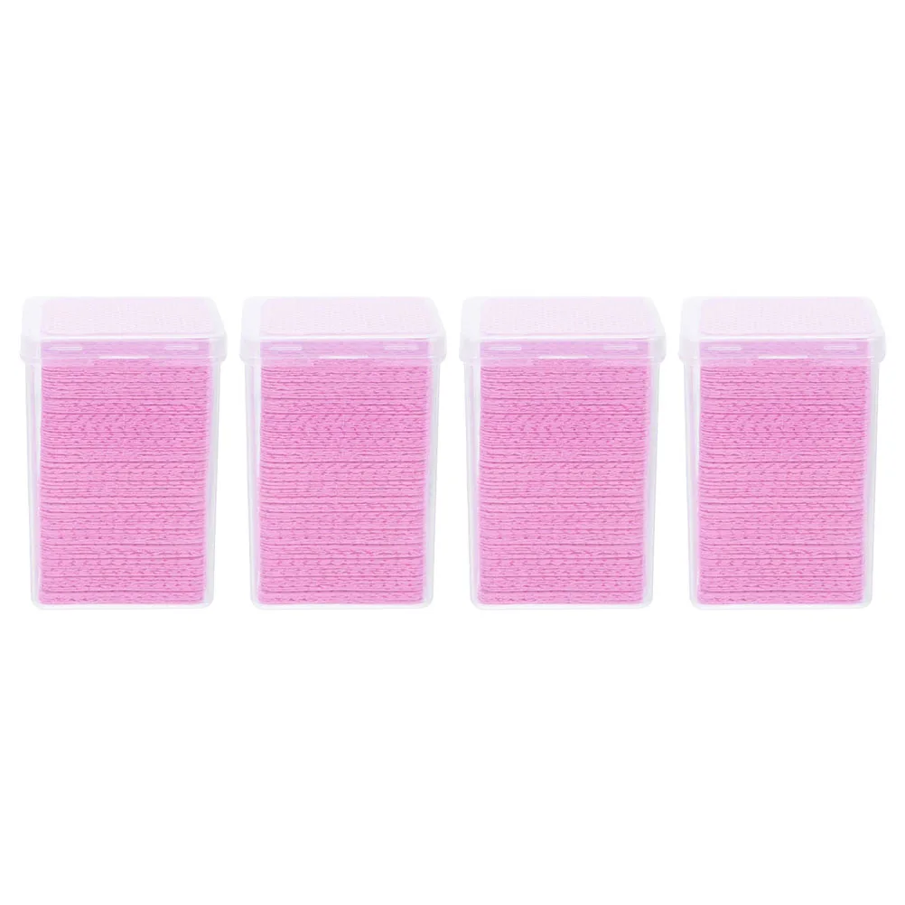 

800 Pcs Nail Polish Remover Lash Glue Wipes Clean Eyelash Removal Cotton Pink Residue