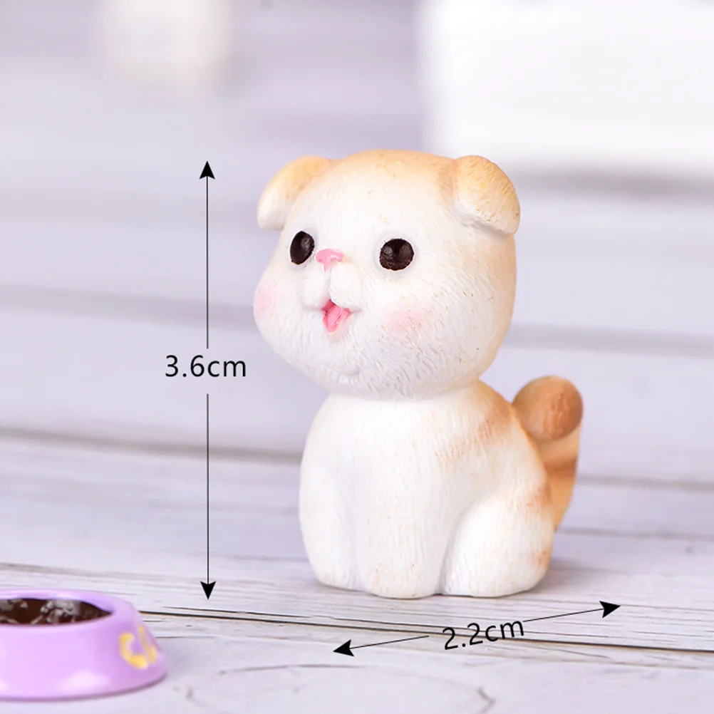

1Set Resin Mini Kitten Micro Landscape Decor Bonsai Craft Kit for Fairy Garden Plants Succulent Planter Ornament