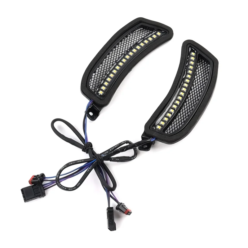 

High Quality Motorcycle White Tracer Headlight Vent Accent LED For Softail Low Rider ST El Diablo FXRST FXLRST 2022-2024