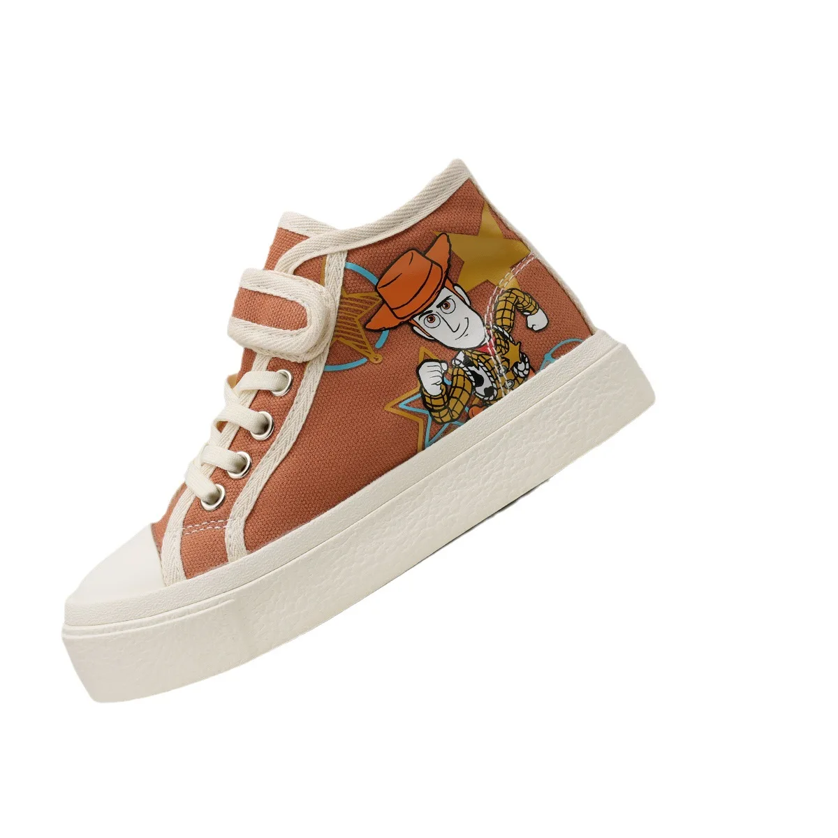 Disney Toy Story Print Canvas Shoes 2023 New High Top Sport Shoes Kids Tennis Shoes Cartoon Woody Casual Sneakers Size 24-37