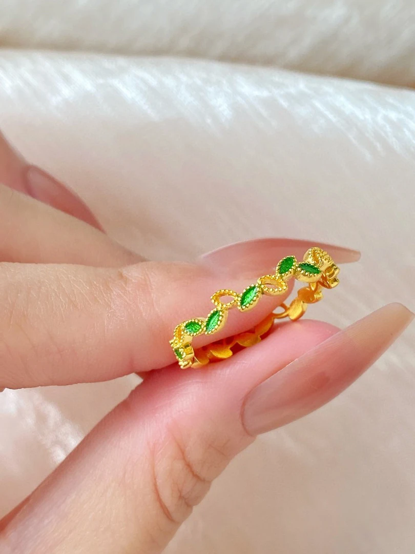 anel-elegante-em-ouro-com-esmalte-em-forma-de-folha-para-mulheres-com-zirconia-estilo-classico-joias-de-moda-luxuosas-com-design-minimalista