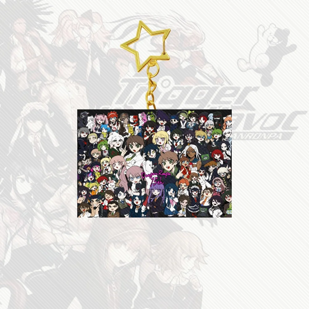 6 سنتيمتر لعبة Danganronpa سلسلة مفاتيح مصنوعة من الأكريليك نموذج تأثيري شخصيات حلية اكسسوارات عيد الميلاد جمع الهدايا