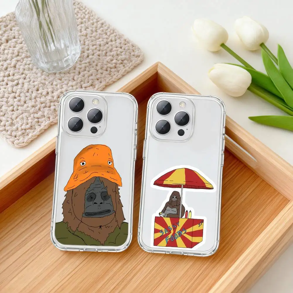 

S-Sassy The S-S-Sasquatch-H Phone Case For iPhone17p 16 15 14 13 12 11 Mini Pro Max Plus Transparent Cover