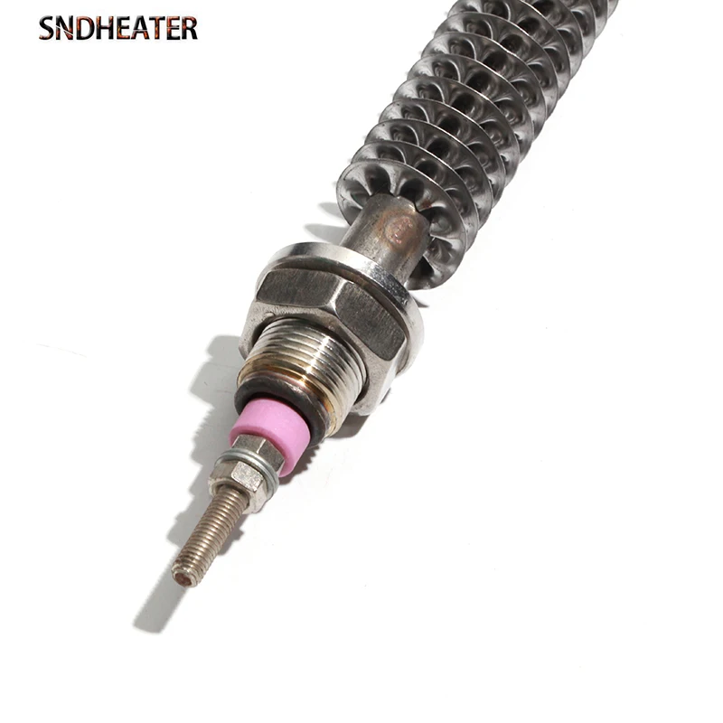 SNDHEATER Electric Oven Heater Hot Air Heating Element 110/220/380V M16/18 304SUS Straight Tubular Finned Heater 200-600W