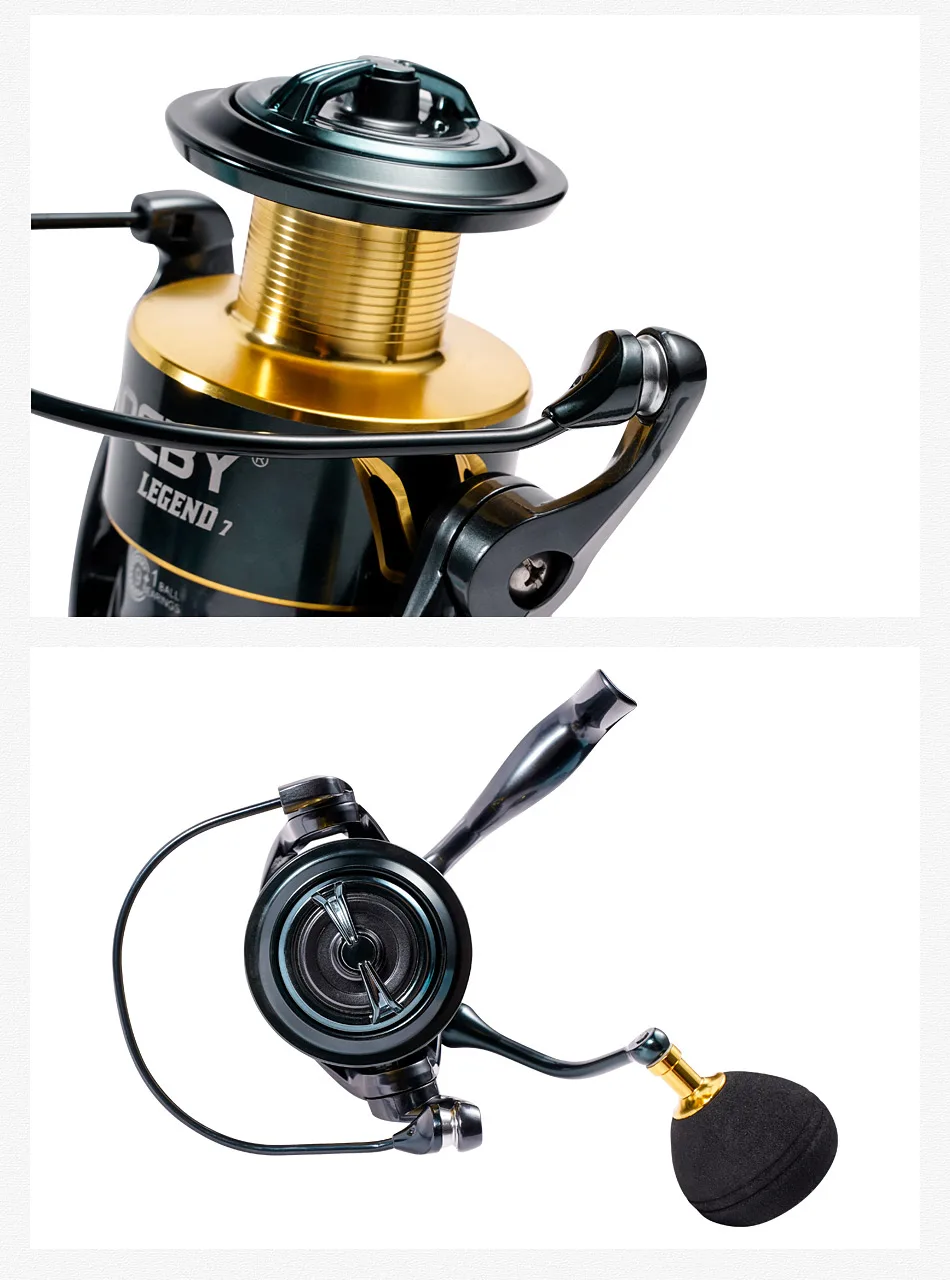 Noeby Spinning Angelrolle 3000 4000 5000 6000 Max Drag 25 kg Weitwurf Aluminiumspule 5,2:1 Zinklegierung Getriebe Angelrollen – Detail 10