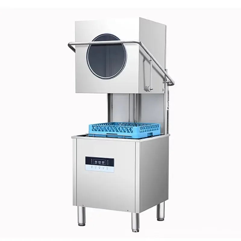 Automatic Hood Dishwasher 60 Second Cycle Heavy Duty Commercial Lift Type Fast Cleaning Suitable for Restaurant Kitchens