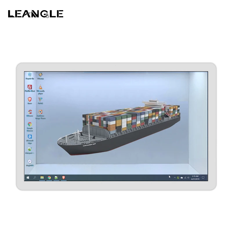 3D Display showcase 43 Inch Interactive Transparent LCD Advertising Cabinet
