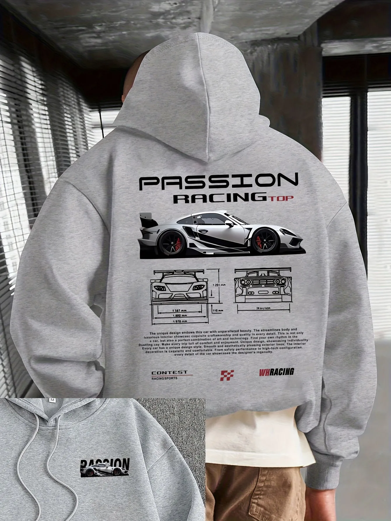 هوديي غير رسمي للرجال مطبوع عليه حروف أبجدية فضفاض مناسب-Temu Bahrain ملابس الشارع 22ss ملابس رجالية بقلنسوة للرجال قطعة واحدة haikyuu