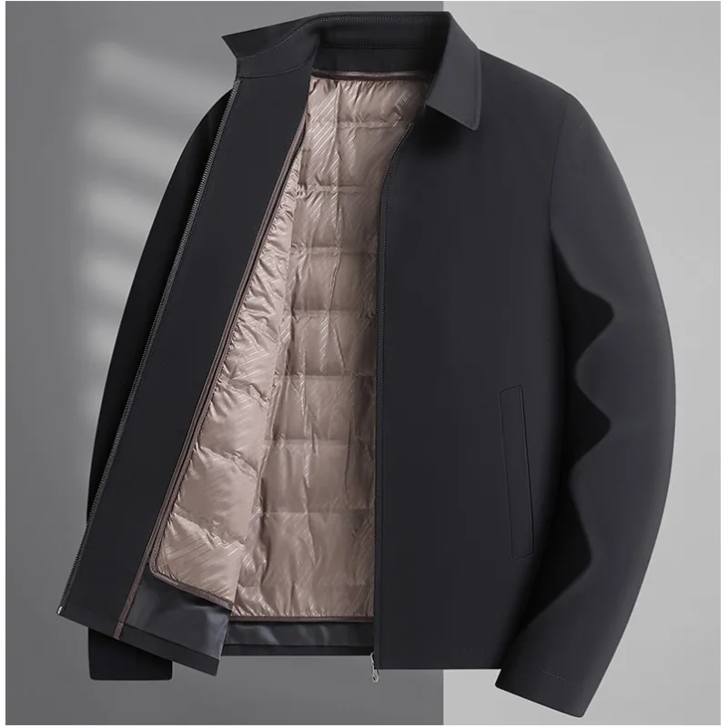 

High Quality Duck Down Jackets 2025 Winter Men's Detachable Down Liner Puffer Coat Outdoor Windproof Thicken Warm Parka Clothing